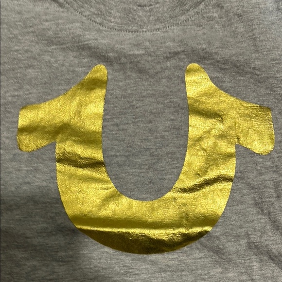 New WOT Size 4 True Religion Kids' Gold Accent Tees in Gray and Black - Picture 4 of 9